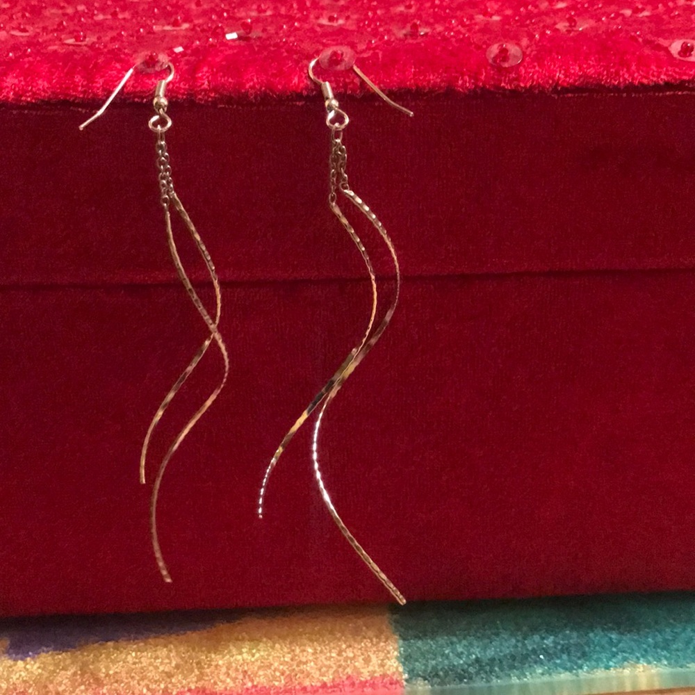 Long spiral earrings